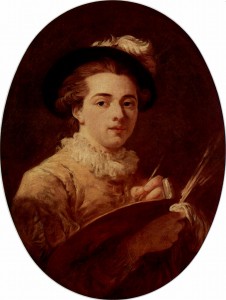 A painted portrait of Jean-Honoré Fragonard