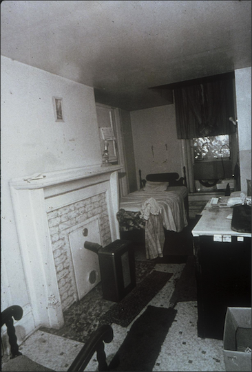 The family parlor at Rosson House, prior to restoration.