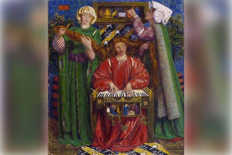 A painting by Dante Gabriel Rossetti titled, 