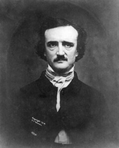 A photograph of Edgar Allan Poe.