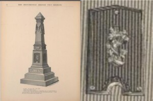 A catalog page from a Victorian Era monuments and gravestones company, showing a zinc insert.