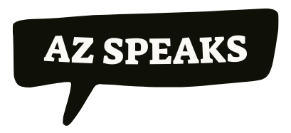 The AZ Speaks logo from the Arizona Humanities organization.